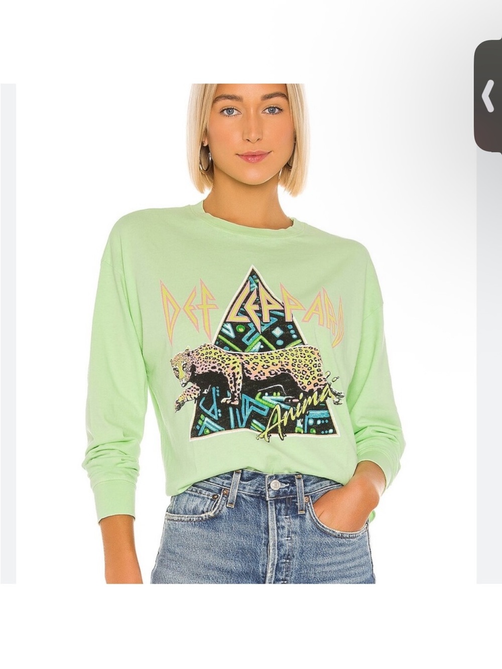 DayDreamer Def Leppard Animal Long Sleeve Crop